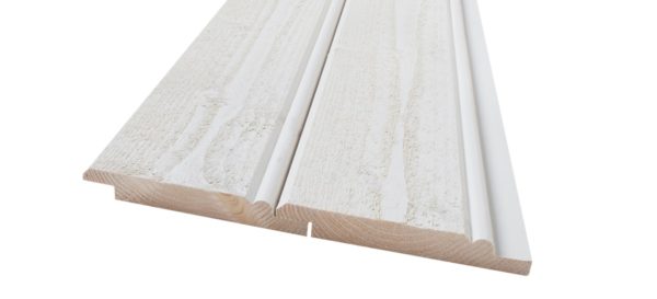 Utvendig Grunnet Hvit Sveitserkledning 19x123 mm